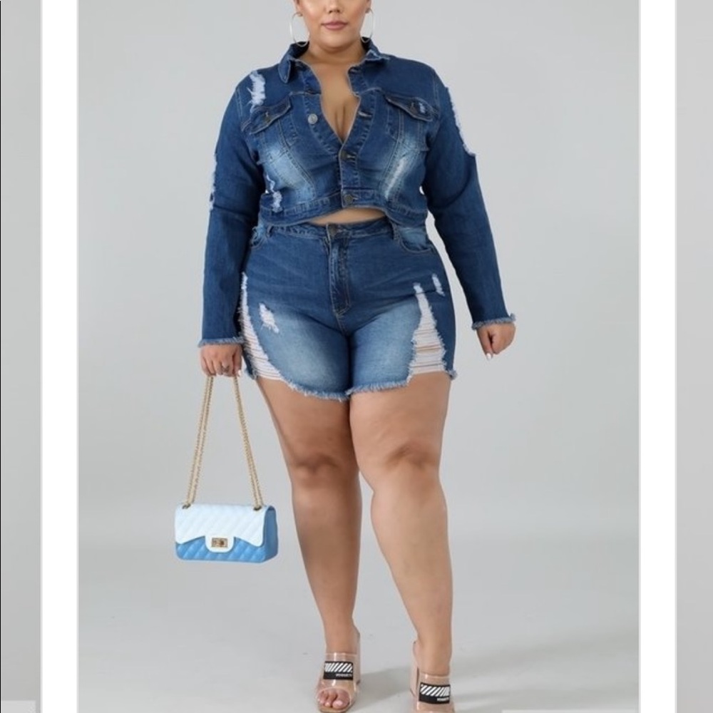 Denim Jacket and short Set